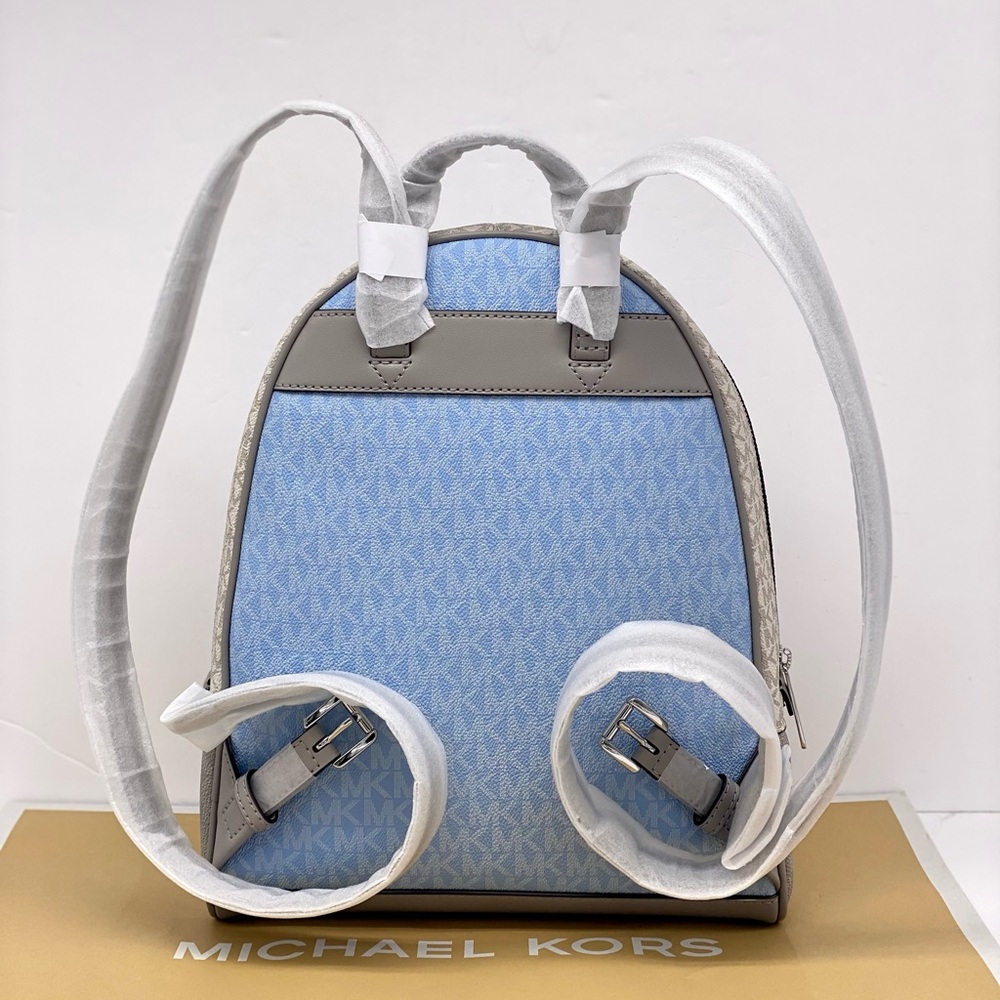 MICHAEL KORS Rhea Medium Color-Block Signature Logo Backpack - Picture 4 of 16